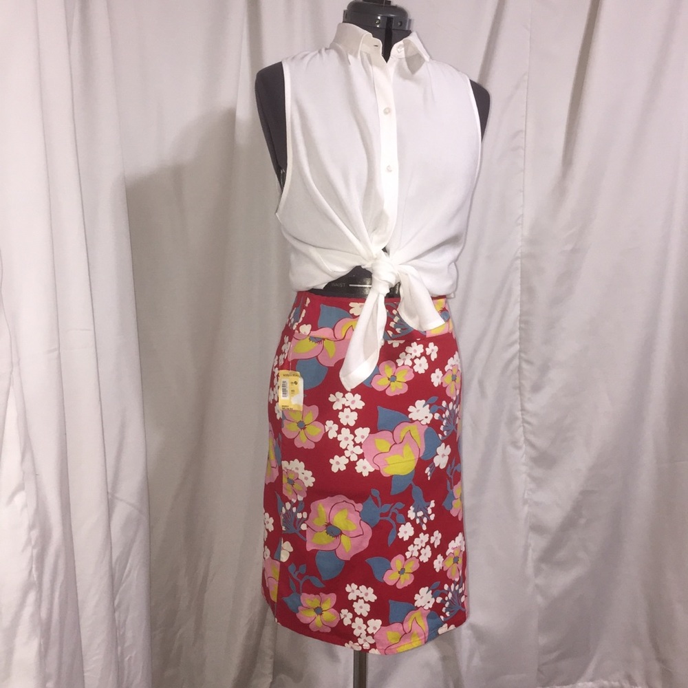 Hawaiian print red summer skirt from Nordstrom